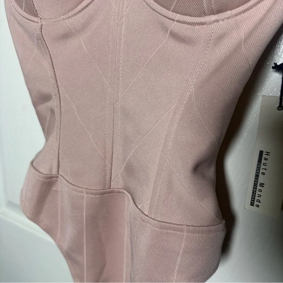 Haute Monde Pink Bodysuit - Picture 7 of 14